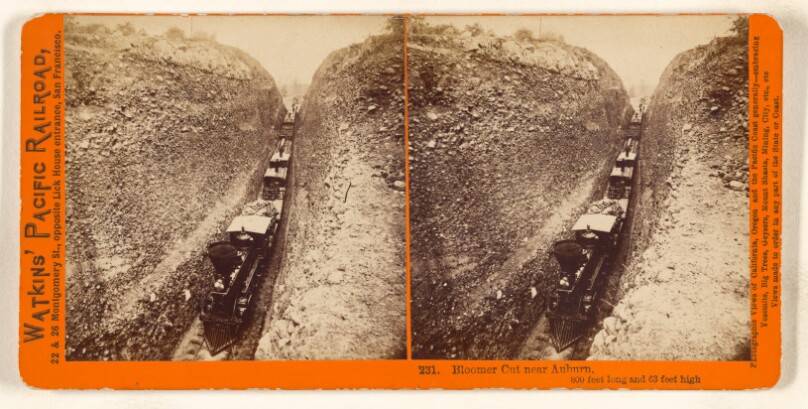 Bloomer Cut near Auburn, 800 feet long and 63 feet high.