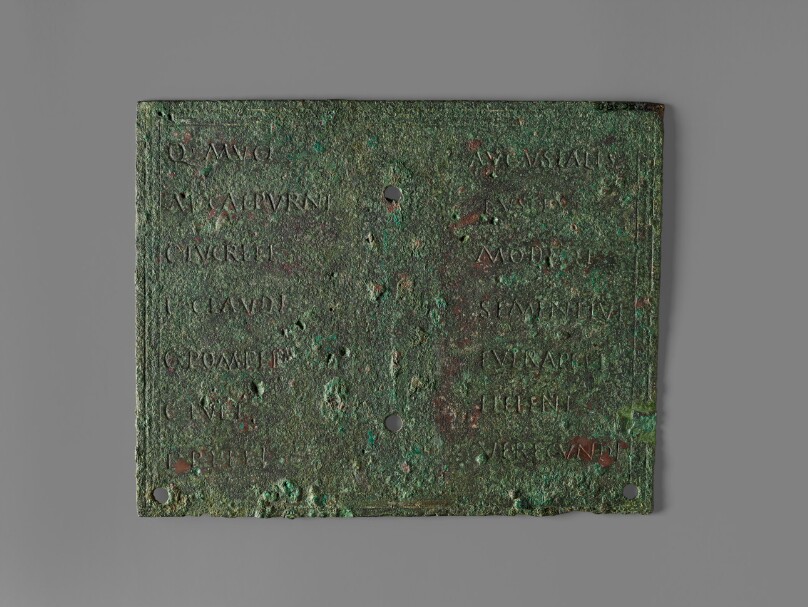Back Plate of a Military Diploma