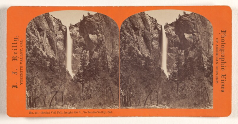 Bridal Veil Falls, height 900 ft., Yo Semite Valley, Cal.