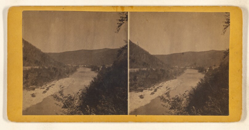 Distant view of R.R. Depot and bridge. [Hoosac Tunnel Route]