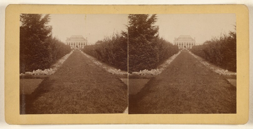 Shaw's Garden. Greenhouse in the distance. [St. Louis, Missouri]