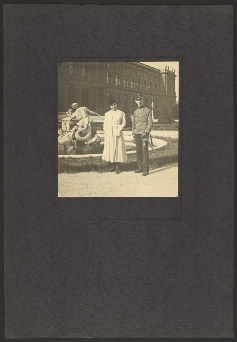 [Soldier and woman]