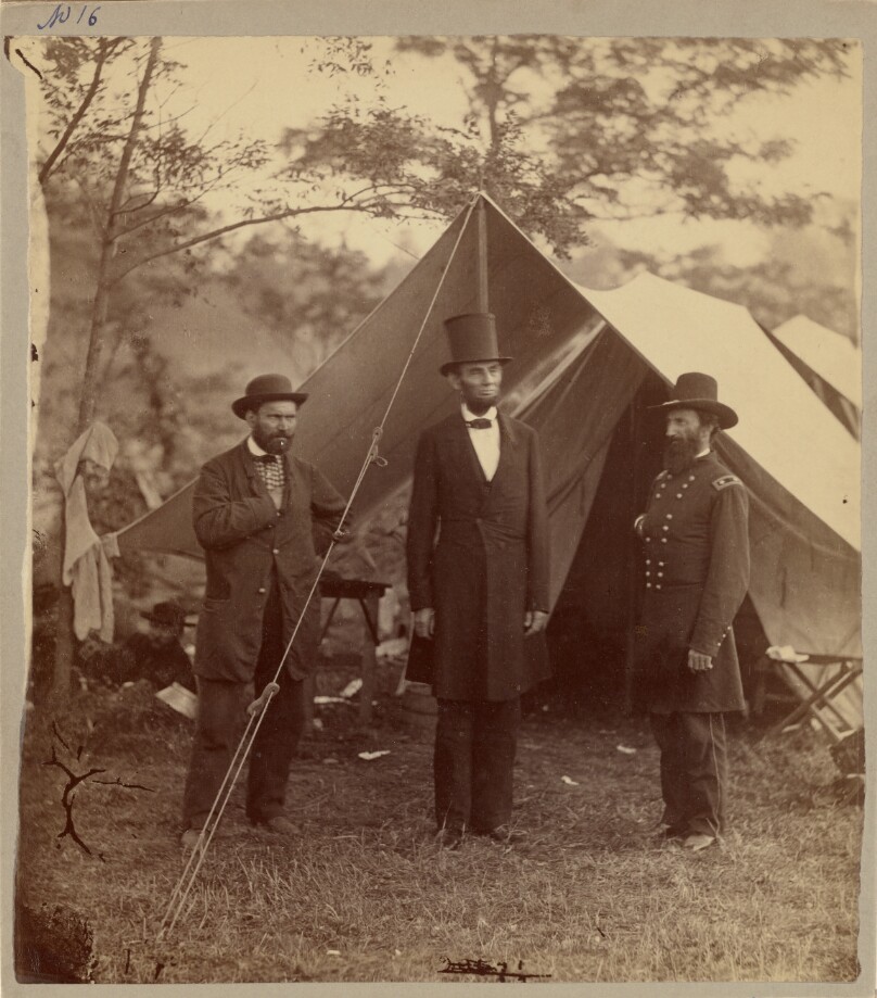 [President Lincoln, United States Headquarters, Army of the Potomac, near Antietam]