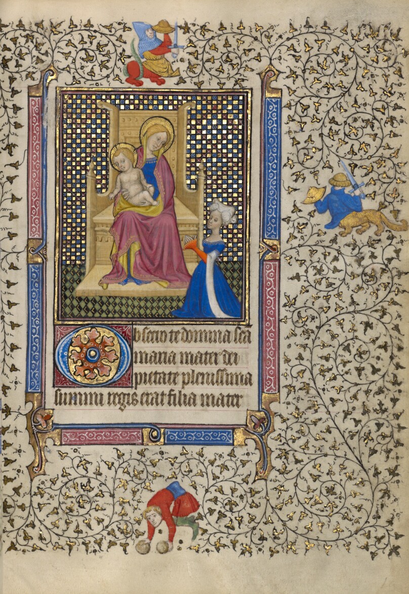 A Woman in Prayer before the Virgin and Child