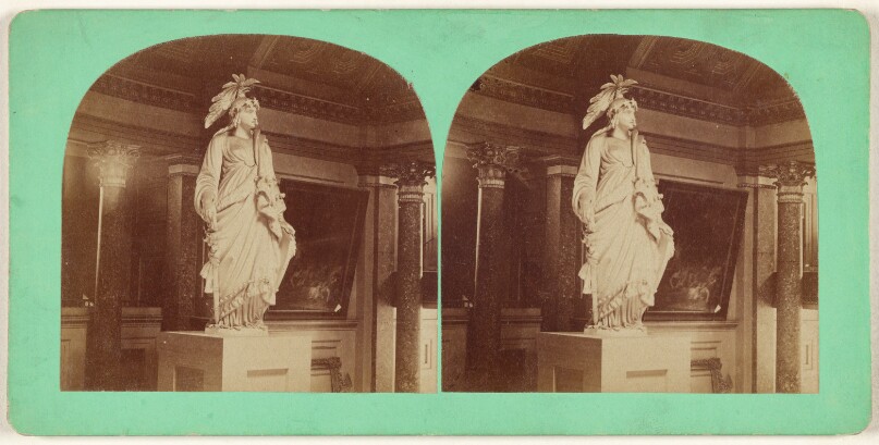 The Statue of Freedom upon the dome of the U.S. Capitol.