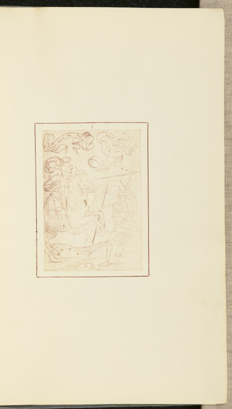 "Death and the Cavalier" from an Allegorical Woodcut, in El Caballero Determinado
