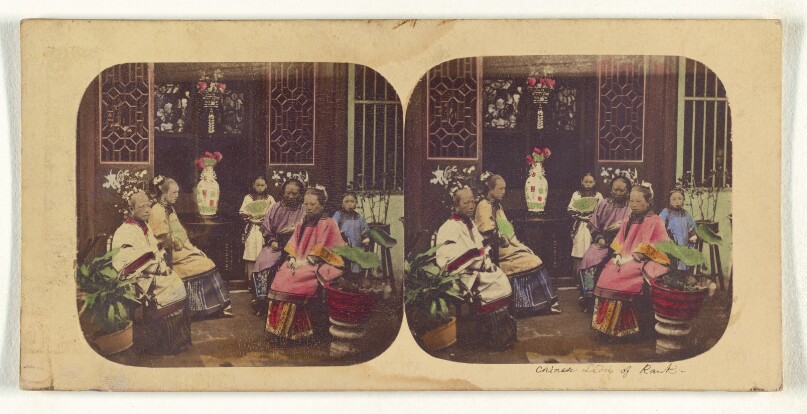 Canton. Group of Chinese Ladies of Rank, Dressed in Evening Costume.