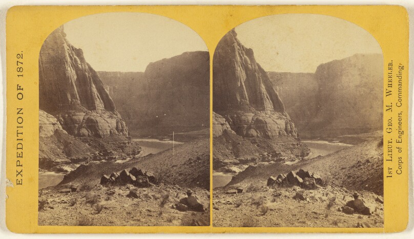 Colorado River, above the mouth of the Paria. Walls 2,100 feet in height.