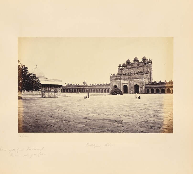 Futtypore Sikri; Interior of the Great Quadrangle, Showing the Inner Side of the Great Gate