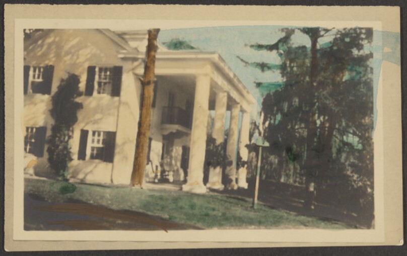 [House with columned porch]