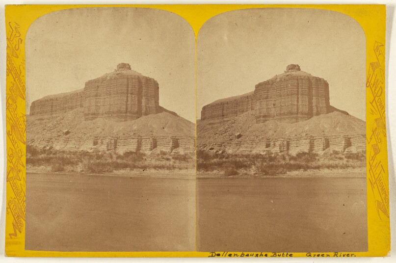 Dellenbaugh's Butte. This canon is 55 1/2 miles long and from 300 to 2,000 feet deep. [Green River. Labyrinth Canon.]