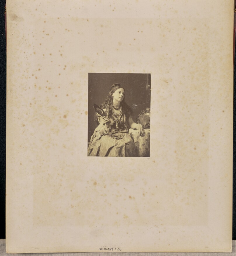 [Portrait of a woman with mirror]