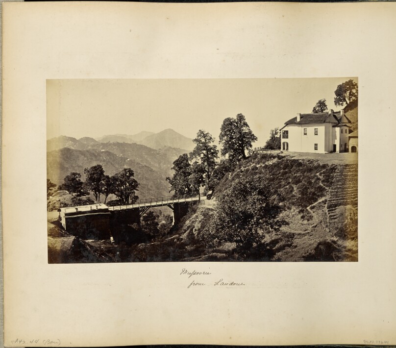 Mussoorie; Bridge and Barrack near the cantonment Church