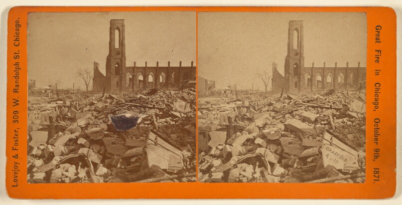 Great Fire in Chicago, October 9th, 1871. [Drake Block ruin]