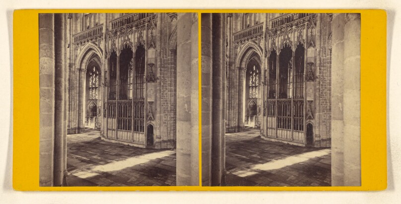Winchester Cathedral, Chantry of William of Wykeham, Bishop of Winchester from...1367 to 1404. Founder of Winchester College...
