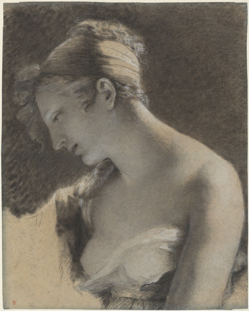 Head of a Woman: Study for "The Happy Mother" (L'Heureuse mère)