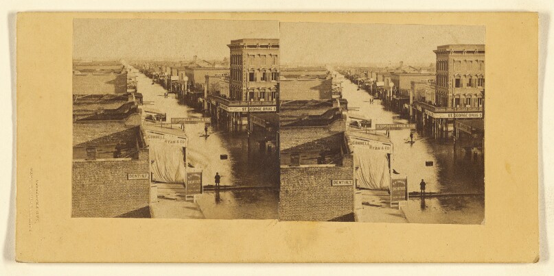 Sacramento During the Flood. J Street, East of Third Street.