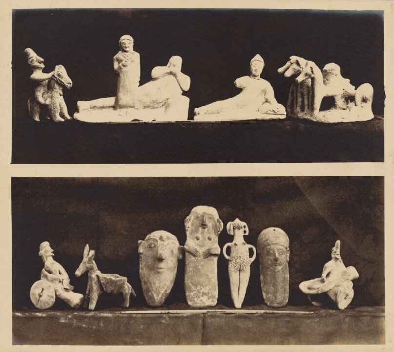 Rude Figures in terracotta; including grotesque Riders and Charioteers, and images of Aphrodite (Mylitta or Astarte) and Hermaphroditos
