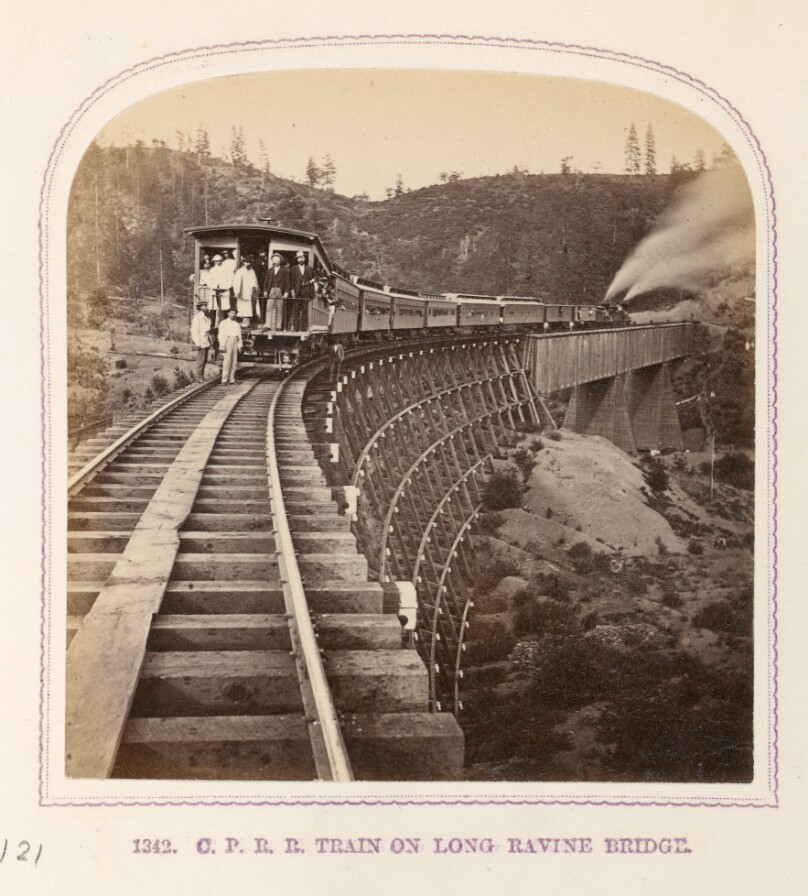 C.P.R.R. Train on Long Ravine Bridge