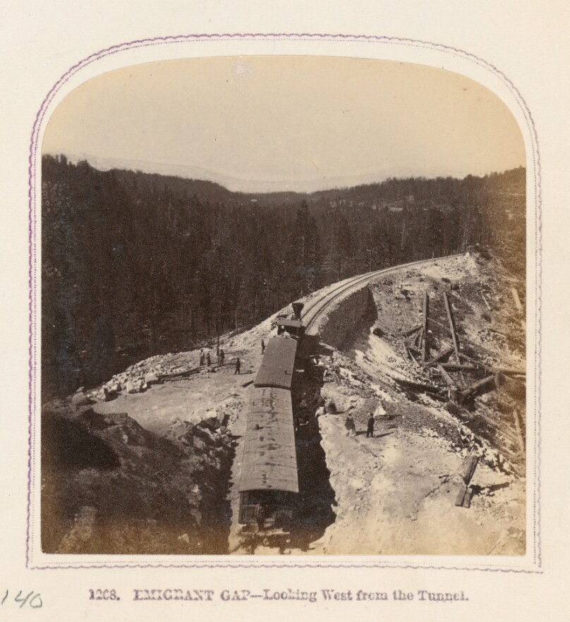 Emigrant Gap—Looking West From the Tunnel