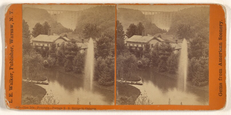 Glen Iris - Fountain - Portage R.R. Bridge in distance.
