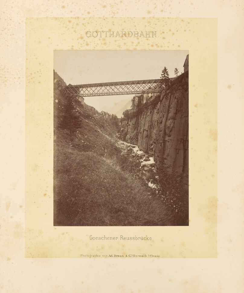 Gotthardbahn: Goeschener [sic] Reussbrücke
