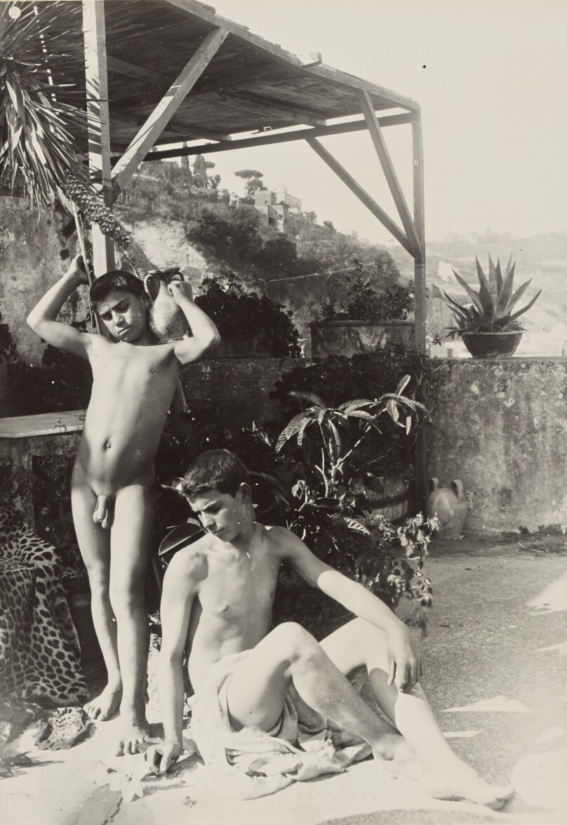 [Two nude youths]