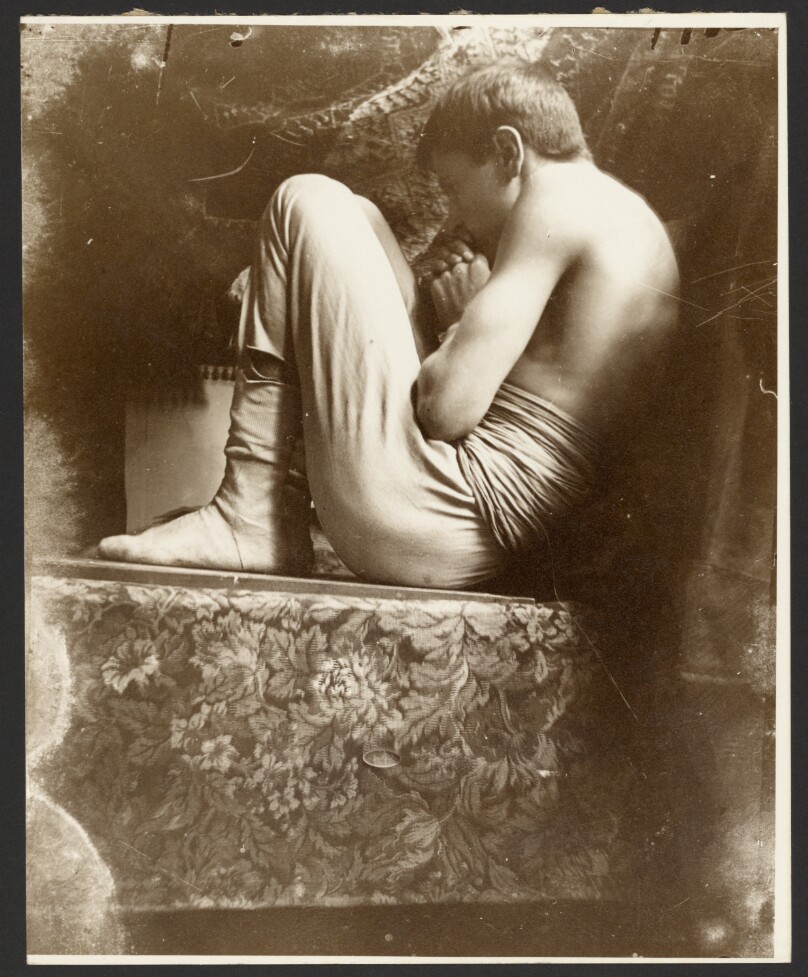 [Male Model in Fetal Position, Paris]