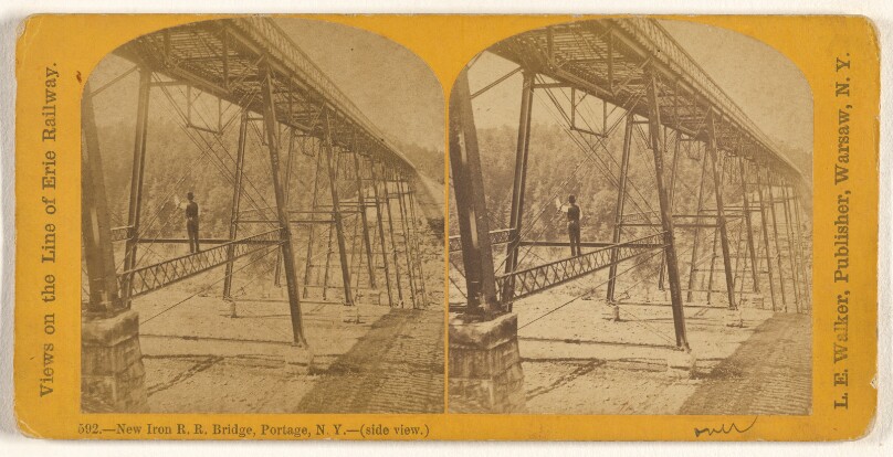 New Iron R.R. Bridge, Portage, N.Y. (side view.)