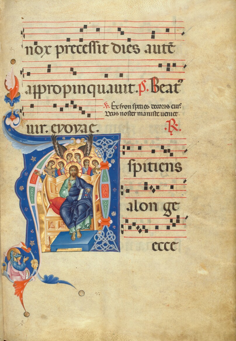 Initial A: Christ in Majesty