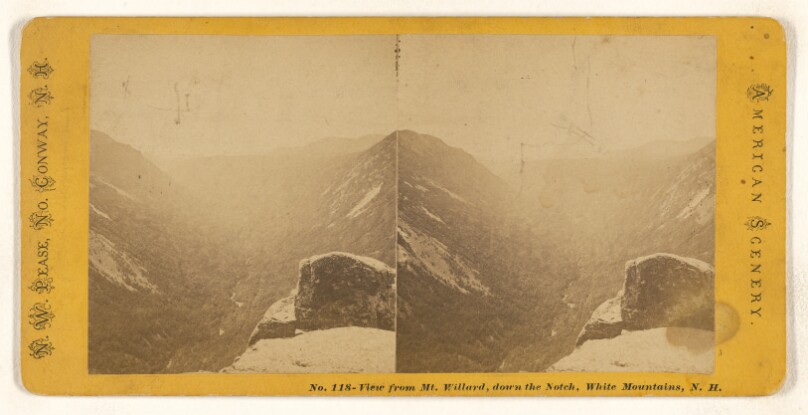 View from Mt. Willard, down the Notch, White Mountains, N.H.