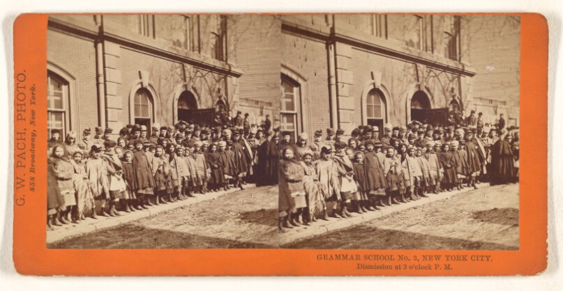 Grammar School No. 3, New York City. Dismission at 3 o'clock P.M.