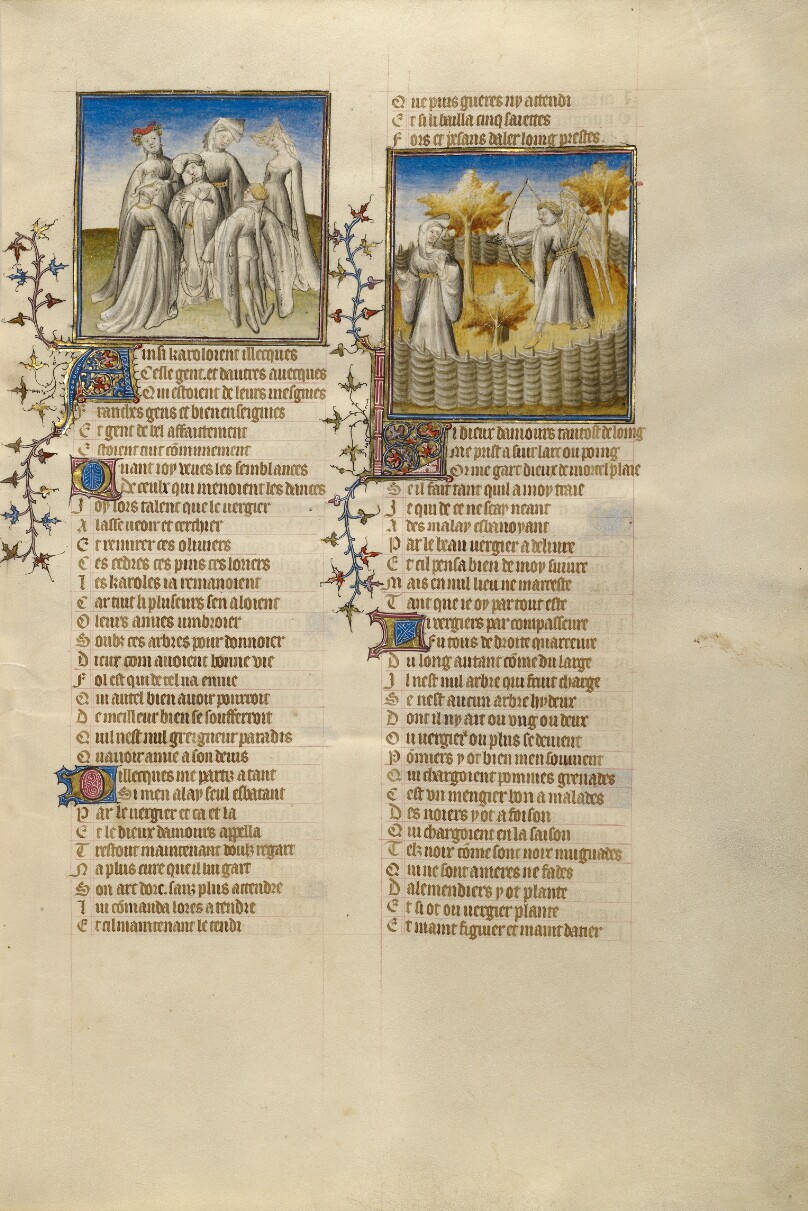The Lover Surrounded by Dancers; The God of Love Aiming at the Lover