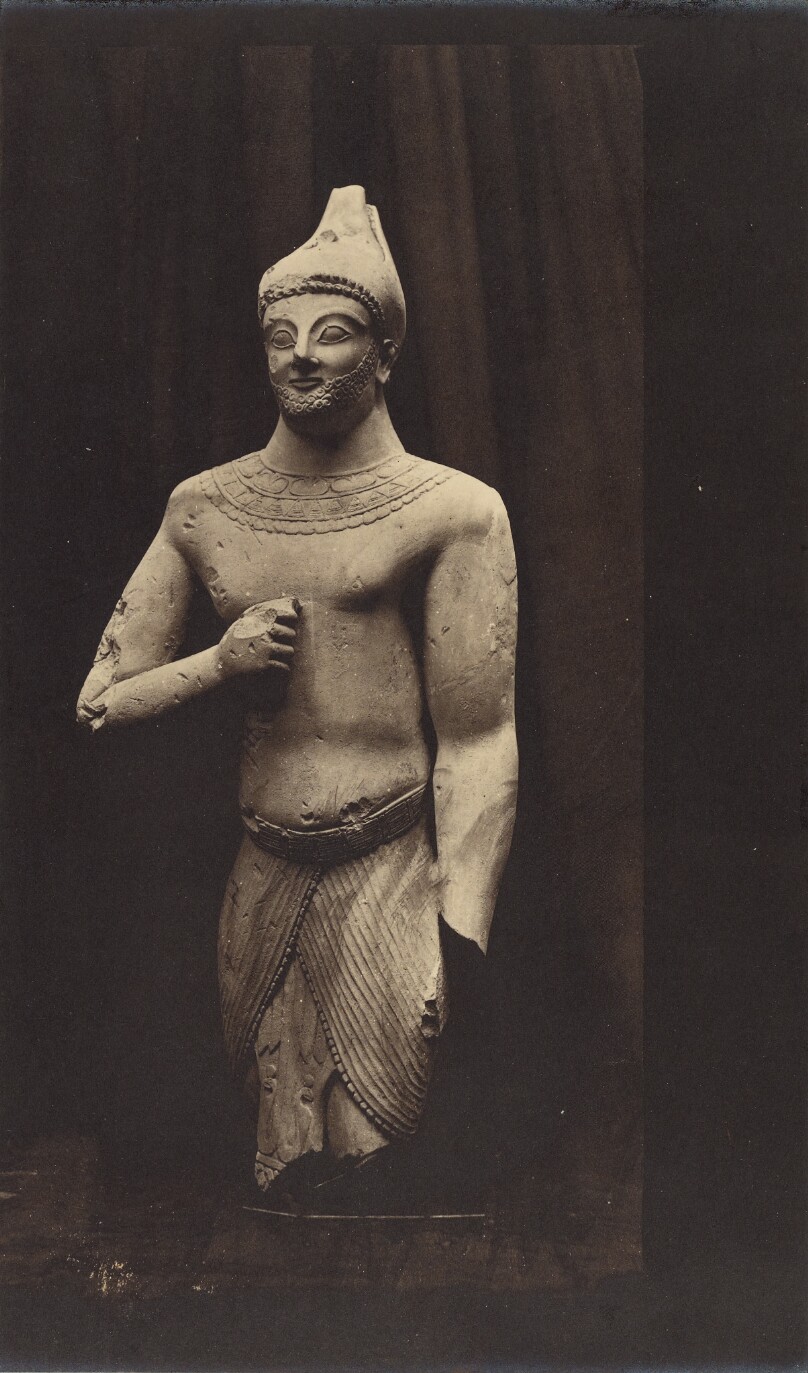 Dedicatory Statues of Kings or Priests, showing the influence of an Egyptian style