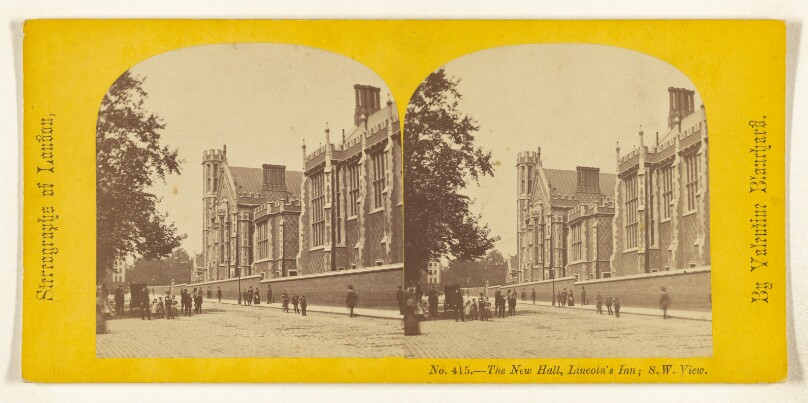 The New Hall, Lincoln's Inn; S.W. View. [London, England]
