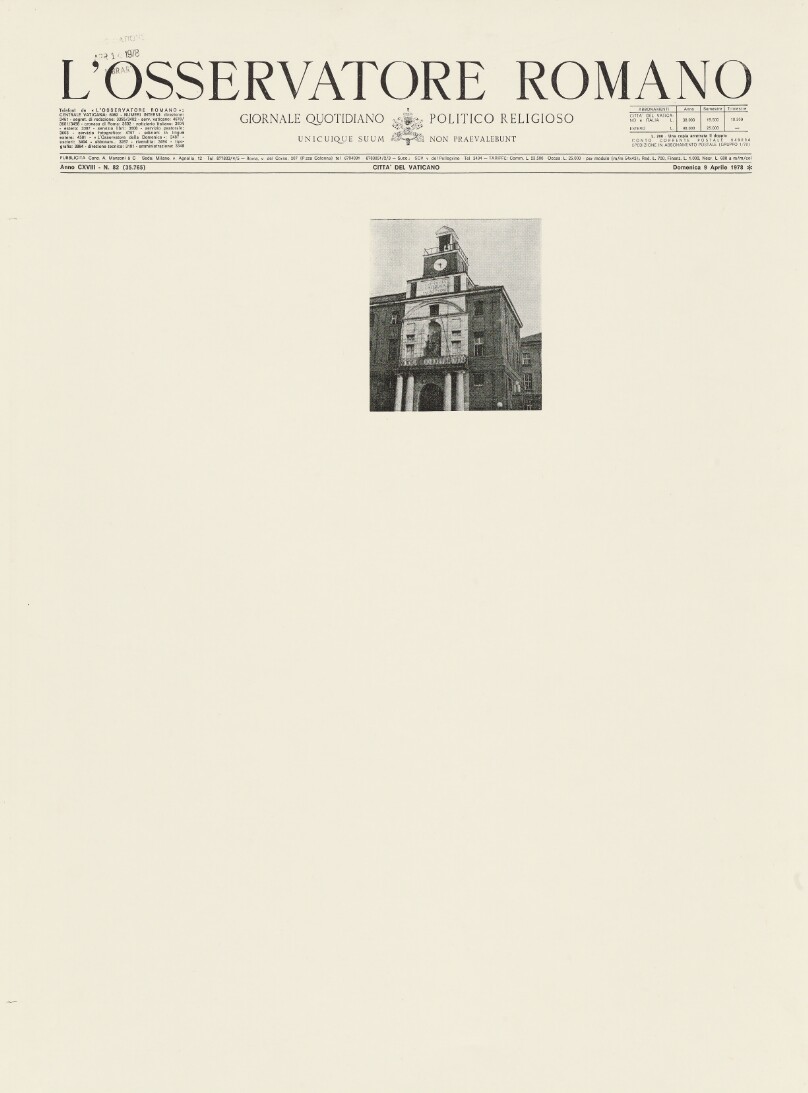 Osservatore Romano, March 17 - May 10, 1978 (Detail)