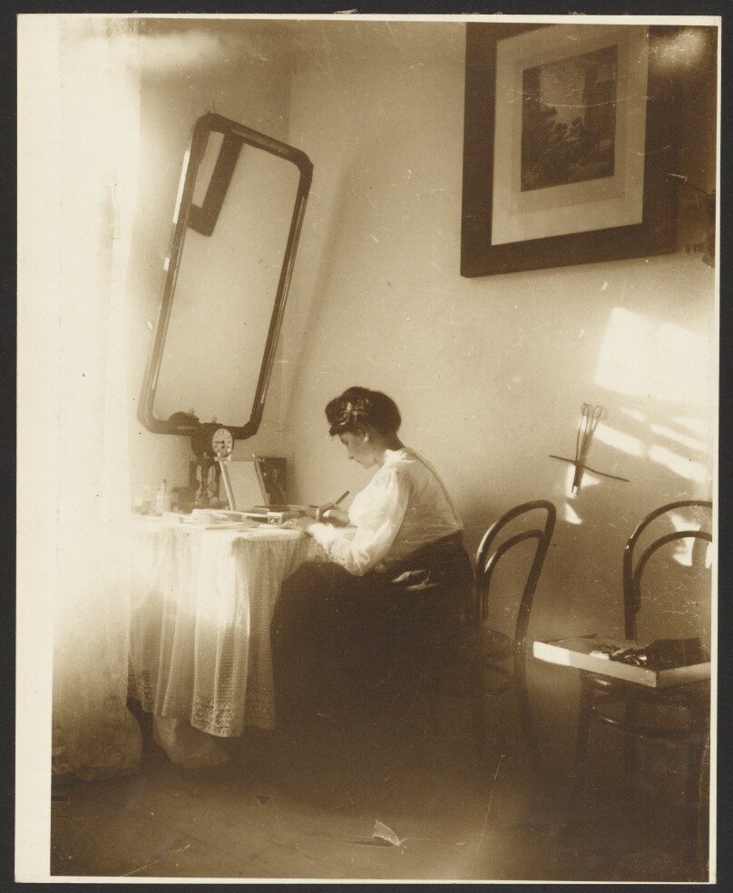 [Marie Chytilová in Her Room, Chrudim, Bohemia]