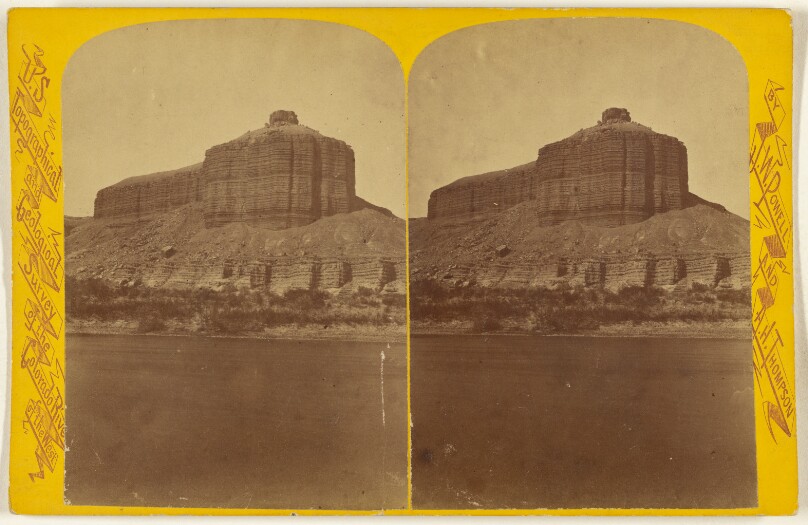 Dellenbaugh's Butte. This canon is 55 1/2 miles long and from 300 to 2,000 feet deep. [Green River. Labyrinth Canon.]