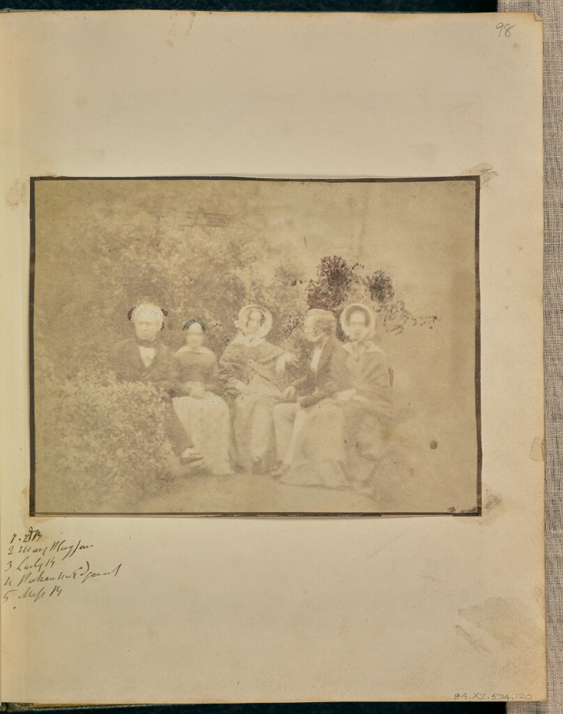Sir David Brewster with Miss Mary Playfair, Lady Brewster, Mr. Pakenham Edgeworth, and Miss Brewster.