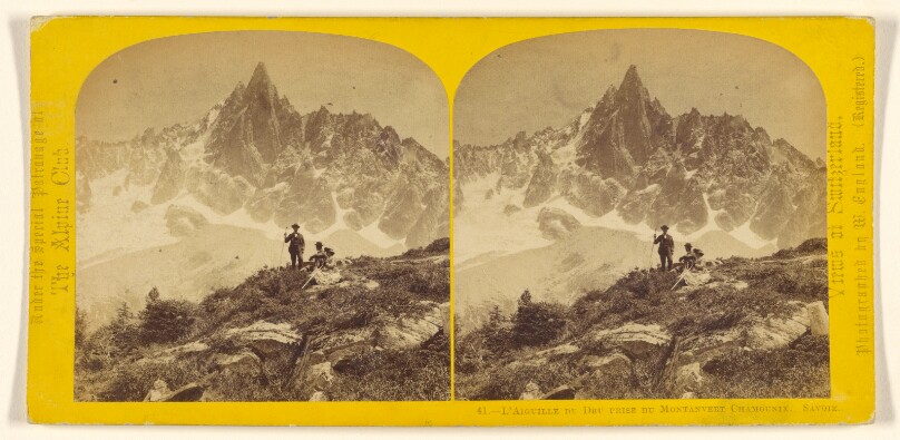 L'Aiguille du Dru prise du Montanvert Chamounix. Savoie.