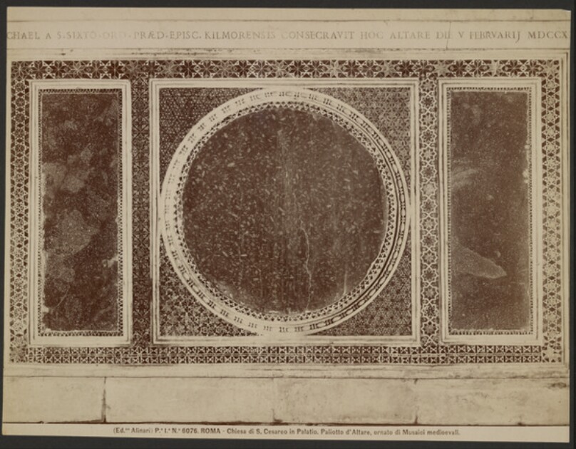 Altar frontal, Church of San Cesareo in Palatio, Rome