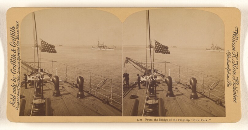 From the Bridge of the Flagship "New York."
