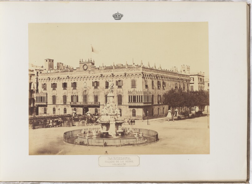 Barcelona. Palacio de la Reina, restaurado en 1846