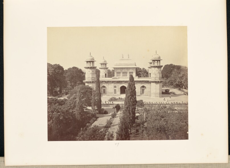 Agra; The Mausoleum of Prince Etmad-Dowlah, from the Gate
