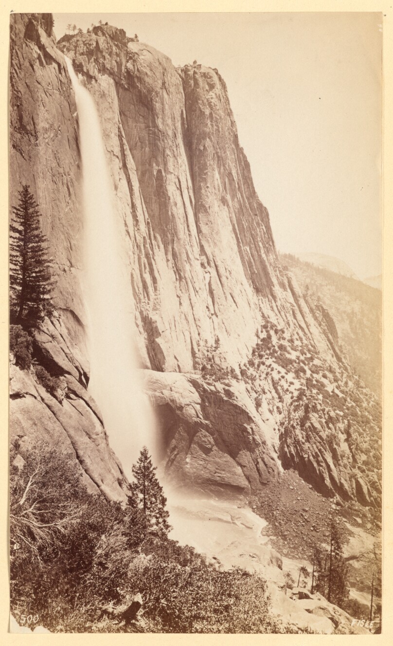 Profile of Upper Yosemite Fall. 1600 feet. From Eagle Point Trail.