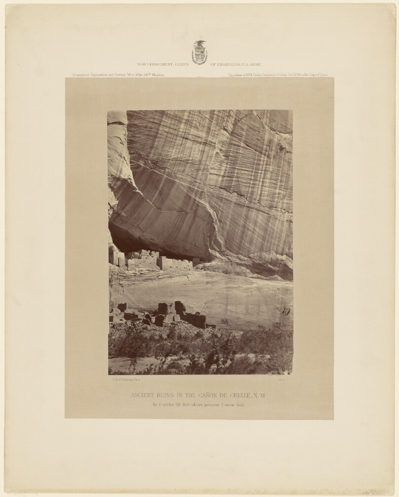 Ancient Ruins in the Cañon de Chelle, In a Niche Fifty Feet Above Present Cañon Bed