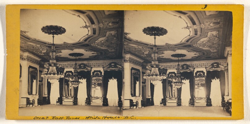 Interior White House. Great East Room.