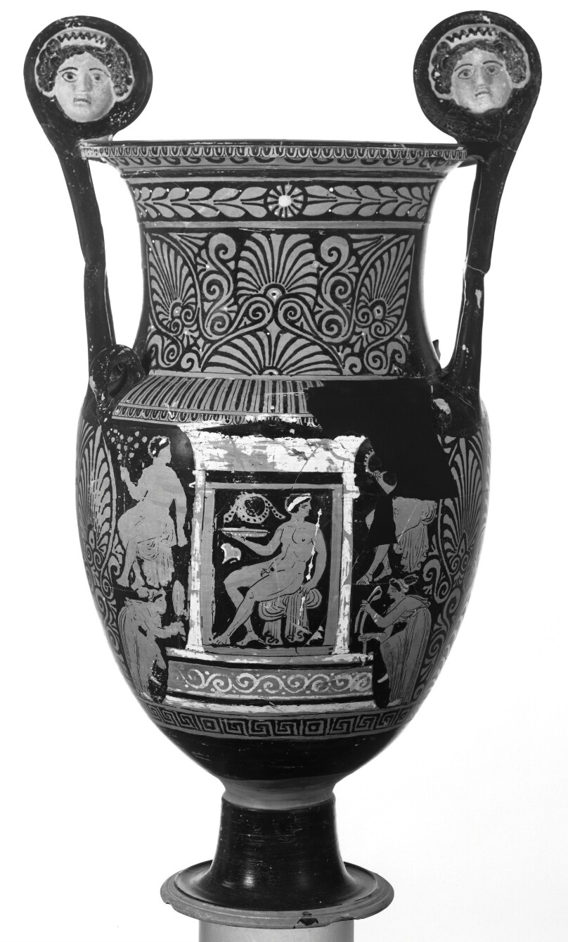Apulian Red-Figure Krater with Mascarons