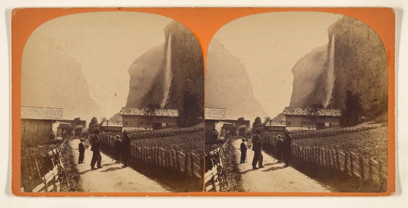 [The "Staubbach" (brook of spray) at Leauderterumaen. Switzerland.]
