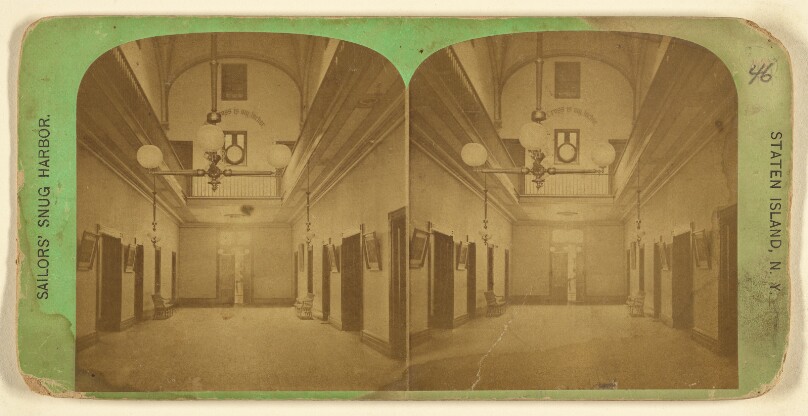 Centre Hall, North View. Sailors' Snug Harbor, Staten Island, N.Y.
